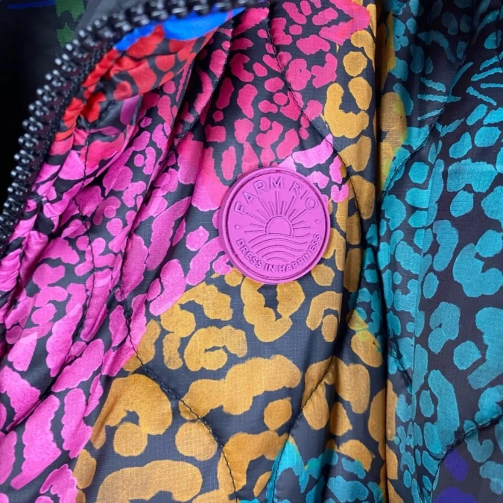 FARM Rio Colorful Patterned Puffer Jacket - Picture 5 of 9